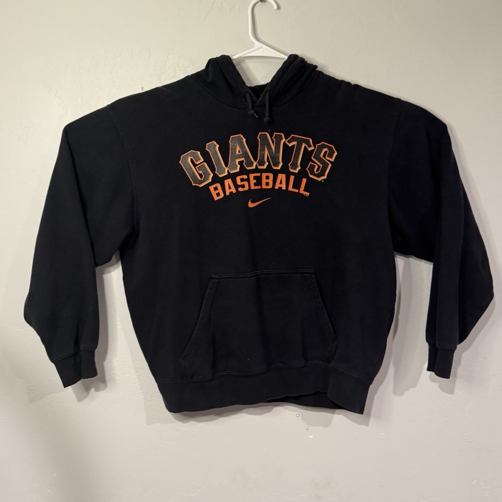 Nike San Francisco Giants Hoodie Mens L Black Pullover Sweater MLB Baseball VTG